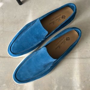 Loro piana summer walk cobalt suede loafers Men’s size 10